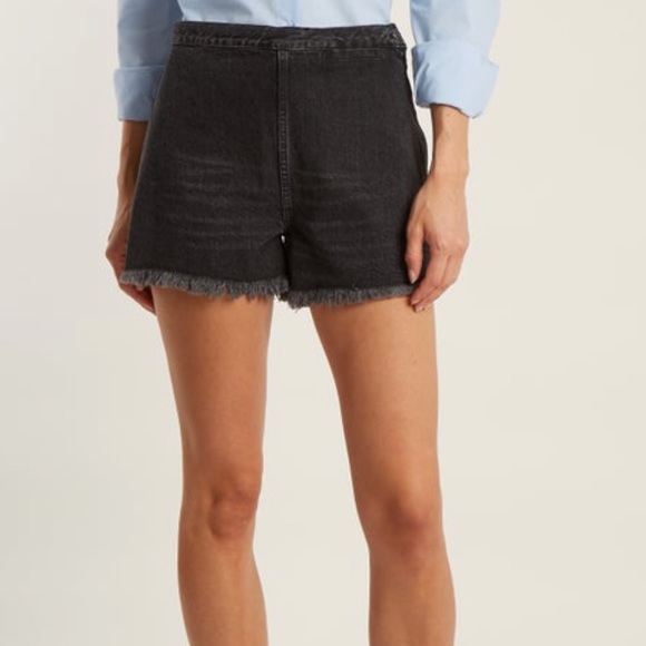 NWT Rachel Comey high-rise raw-edge denim shorts - Picture 13 of 14